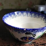 Breton bowl-cup in Quimper de Rochefort earthenware in hand-painted earth