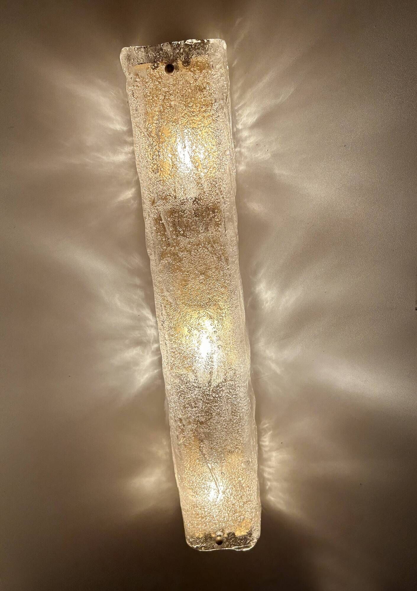 Pair Very Large Murano Glass Wall Lights