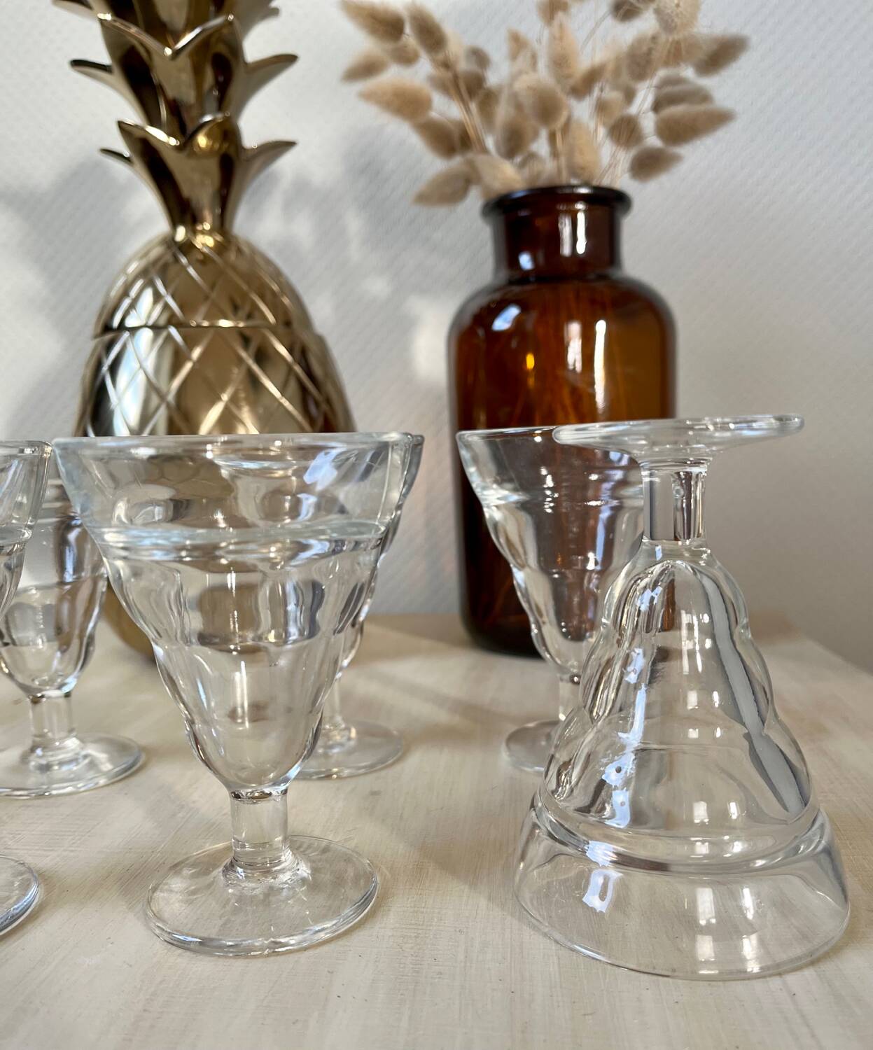 Set of 6 vintage bistro glasses