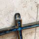 Piéchaud enameled bronze wall cross.