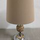 Living room lamp in onyx and chrome metal of the 70s