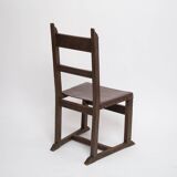 Set of 6 wooden chairs and leather seat