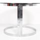 Vintage round table in chrome steel and smoked glass, 1970s