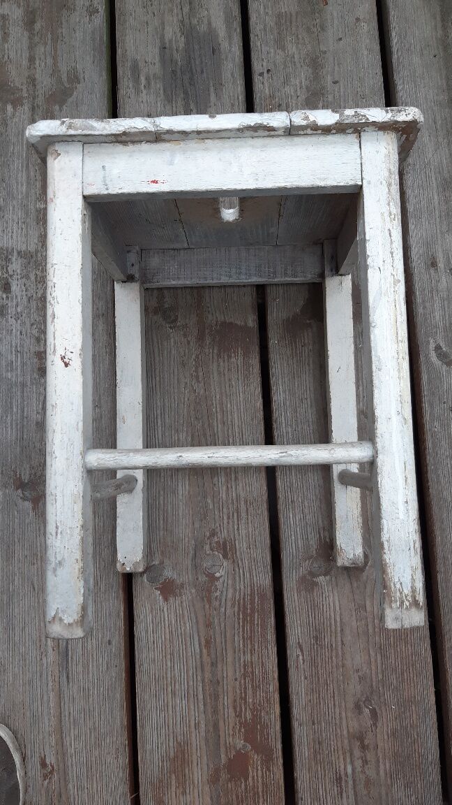 Patinated workshop stool 1930