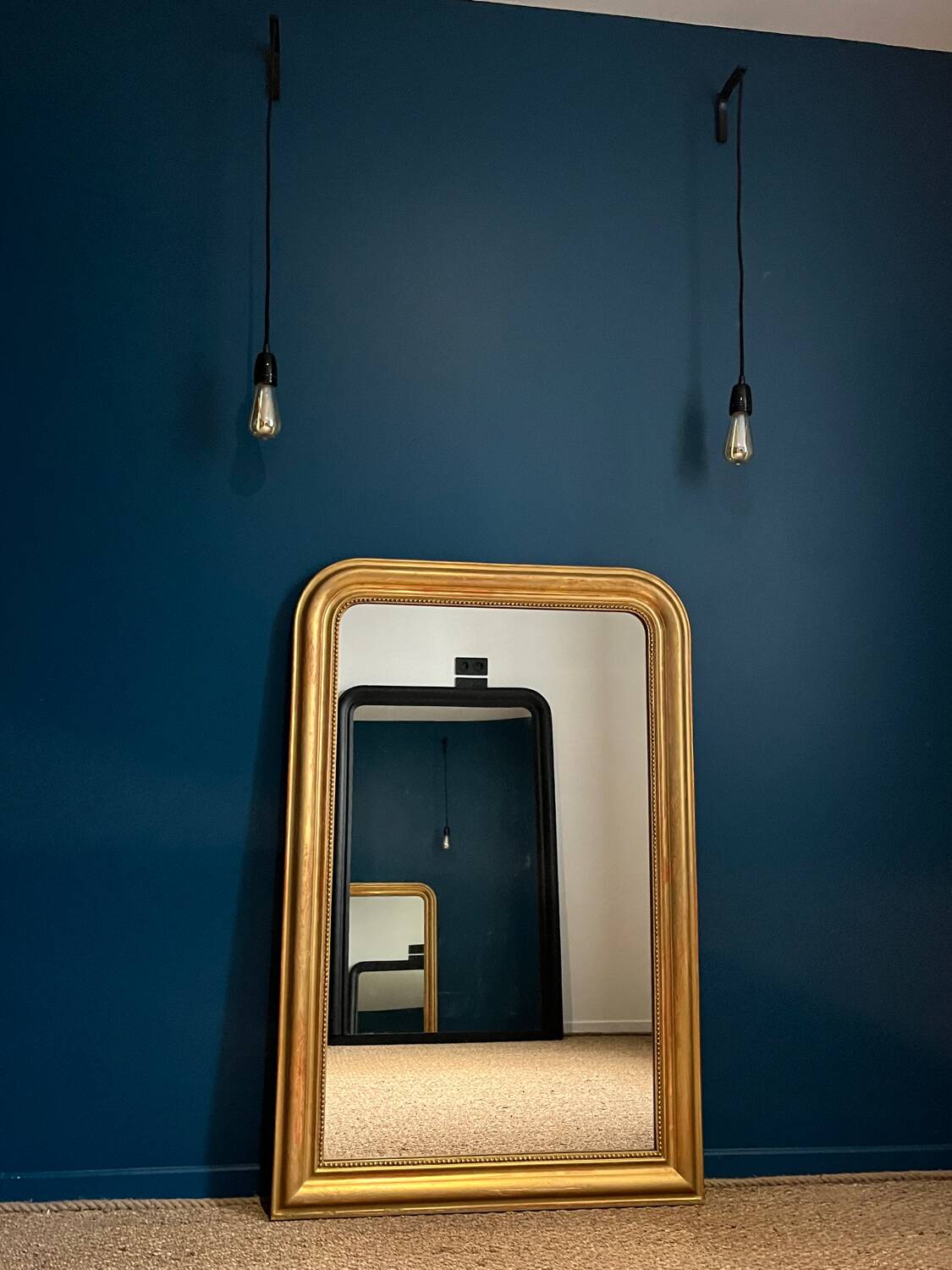 Louis-Philippe beaded mirror 125.5cm/83cm