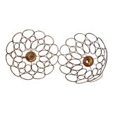 Pair of mother-of-pearl suspensions