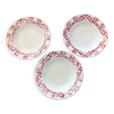 3 Hollow plates Sarreguemines DV model Cornwall