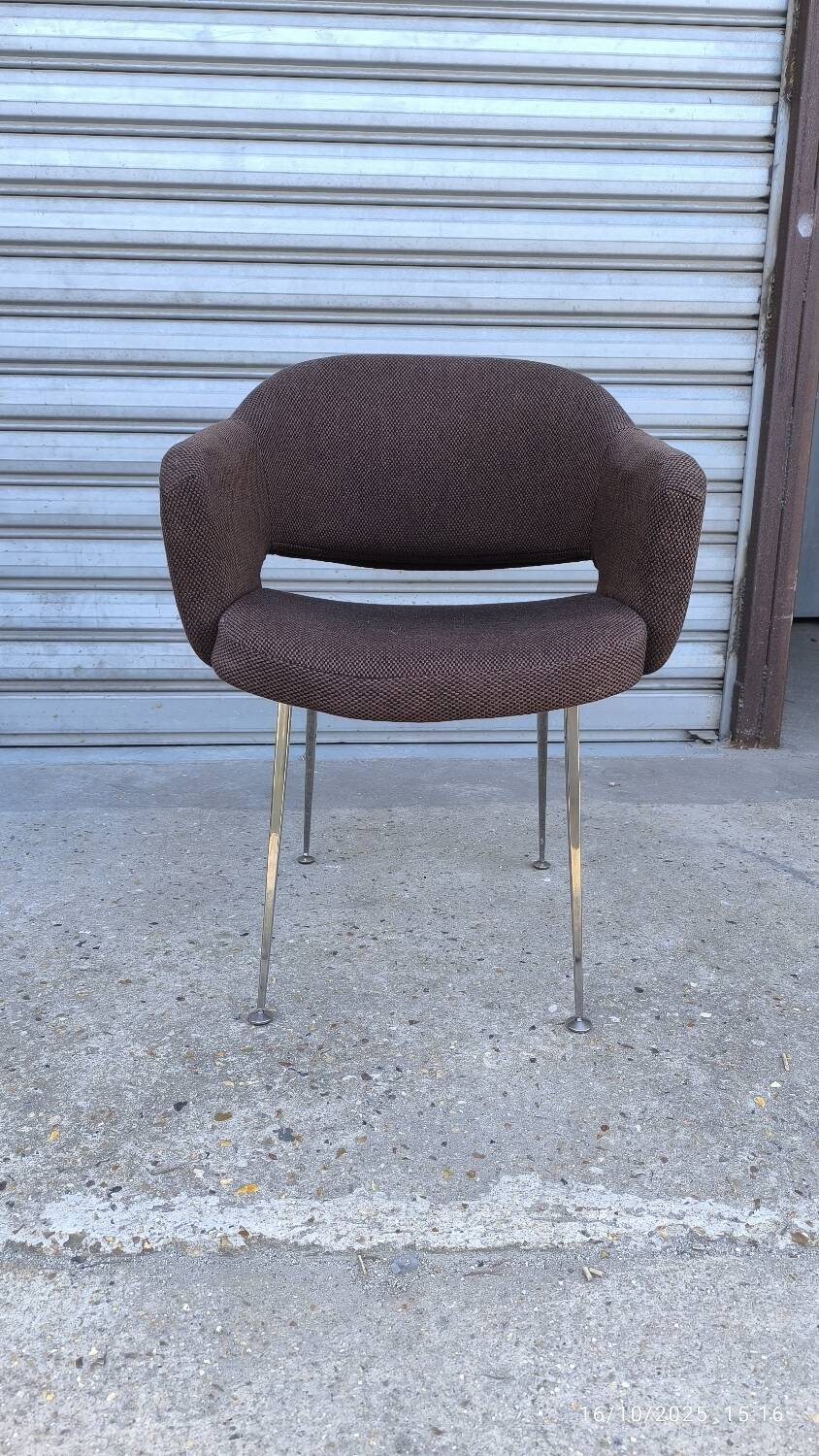 1970s tweed conference chair