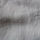 Antique linen sheet Floral monograms M R