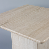 Travertine side table