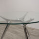 Table ronde verre piètement chromé