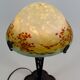 Wrought Iron Mushroom Lamp with Blown Glass Shade, 1920