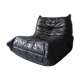 Togo armchair heater, roset line, black leather ed. 1970