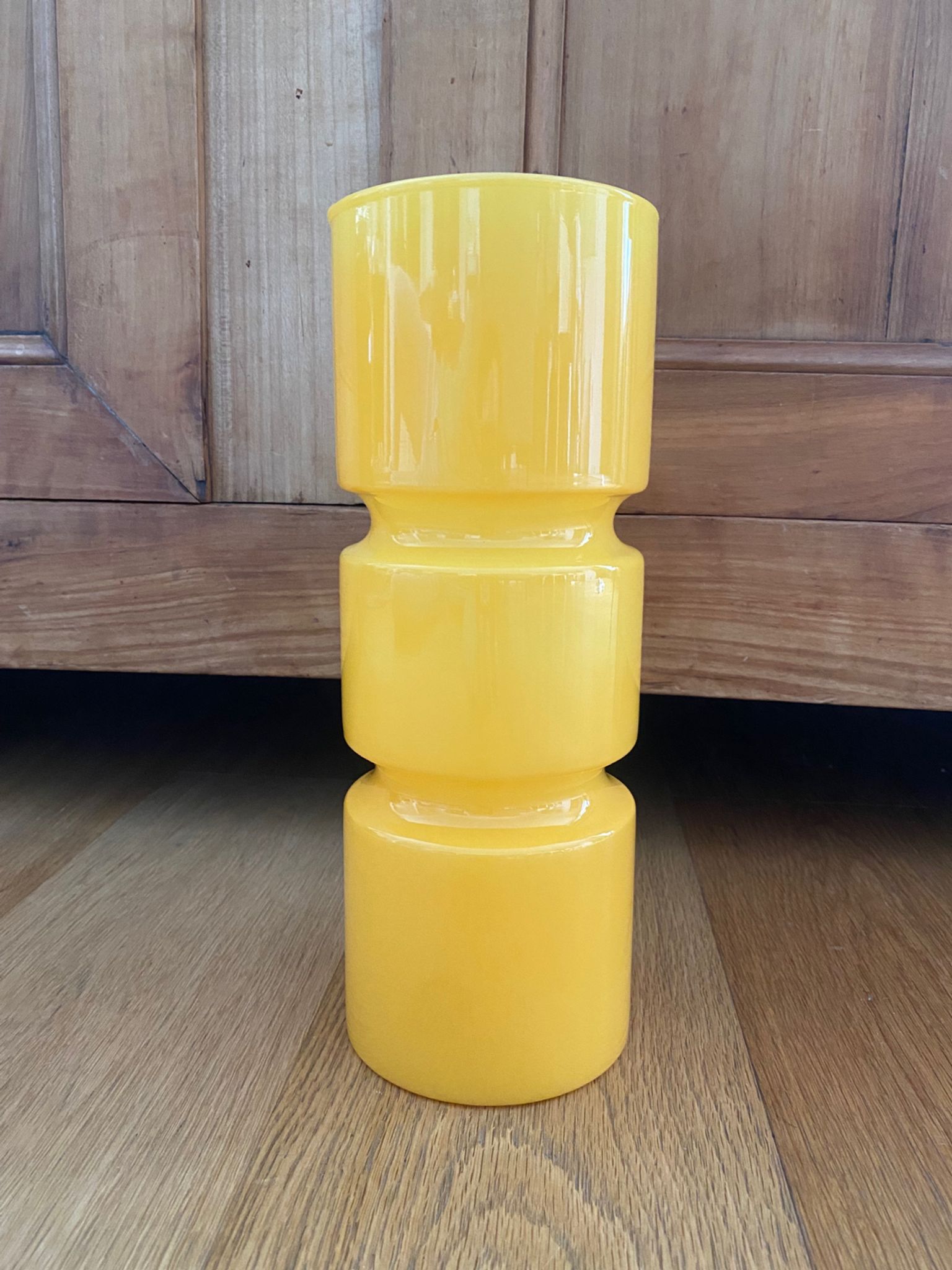 Fitz lamp in yellow glass Habitat vintage cylinder tube lamp