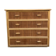 Dresser in wicker and bamboo, wooden structure