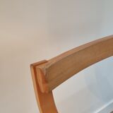 Vintage curved wood armchair