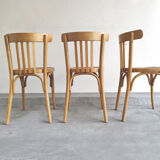 Lot 6 chairs bistro light wood
