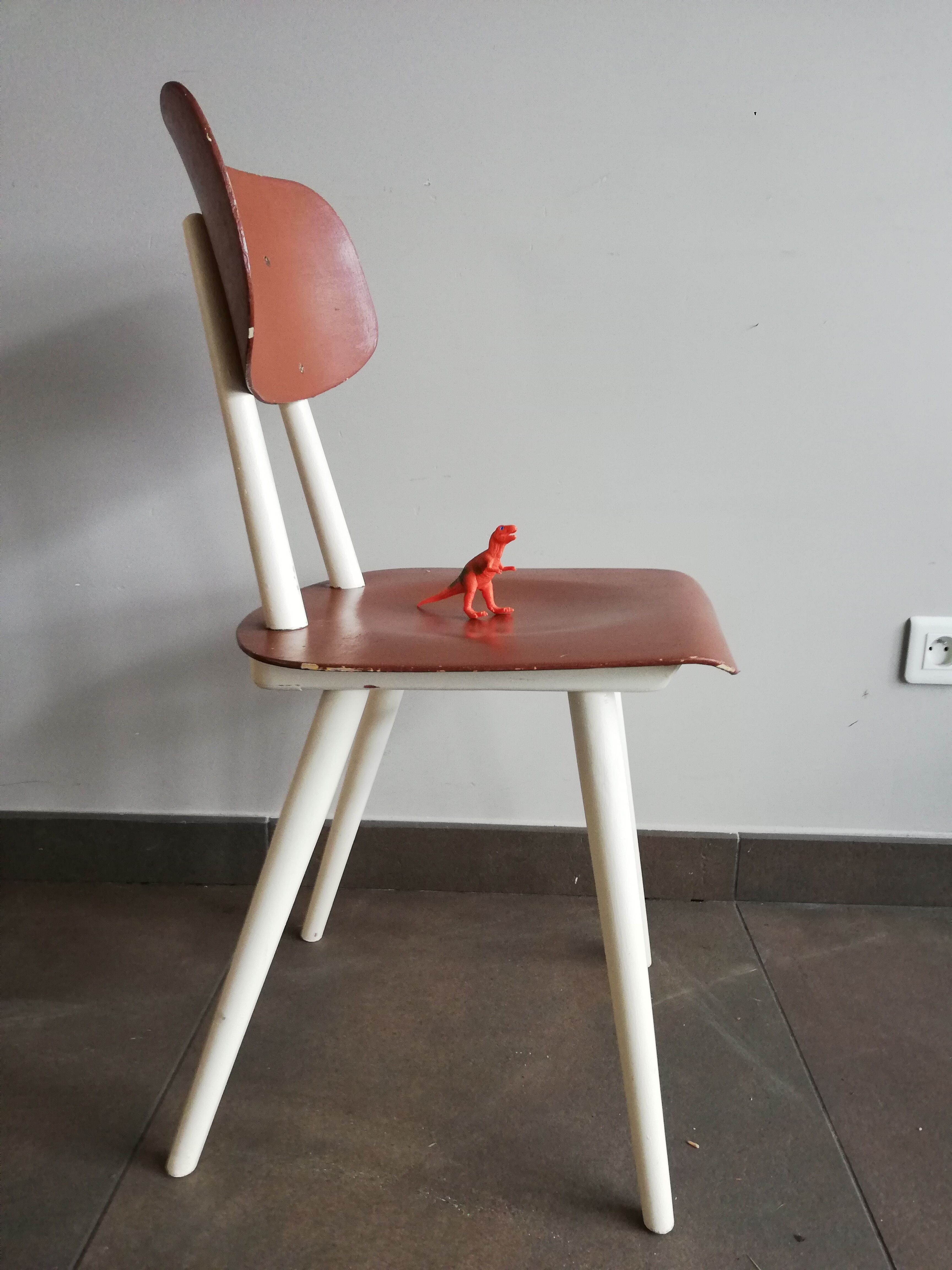 2 vintage Czech wooden chairs, Ton ex Thonet, 1960