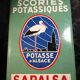 Plaque Emaillée Publicitaire Potasse d'Alsace Saralsa