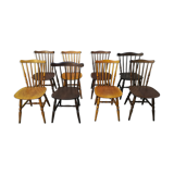 Mismatched bistro chairs