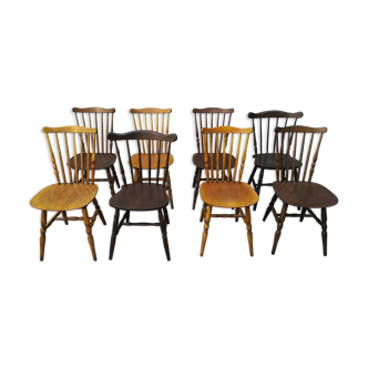 Mismatched bistro chairs