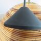 Suspension en rotin et laiton 1970