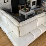 Full grain leather corner sofa