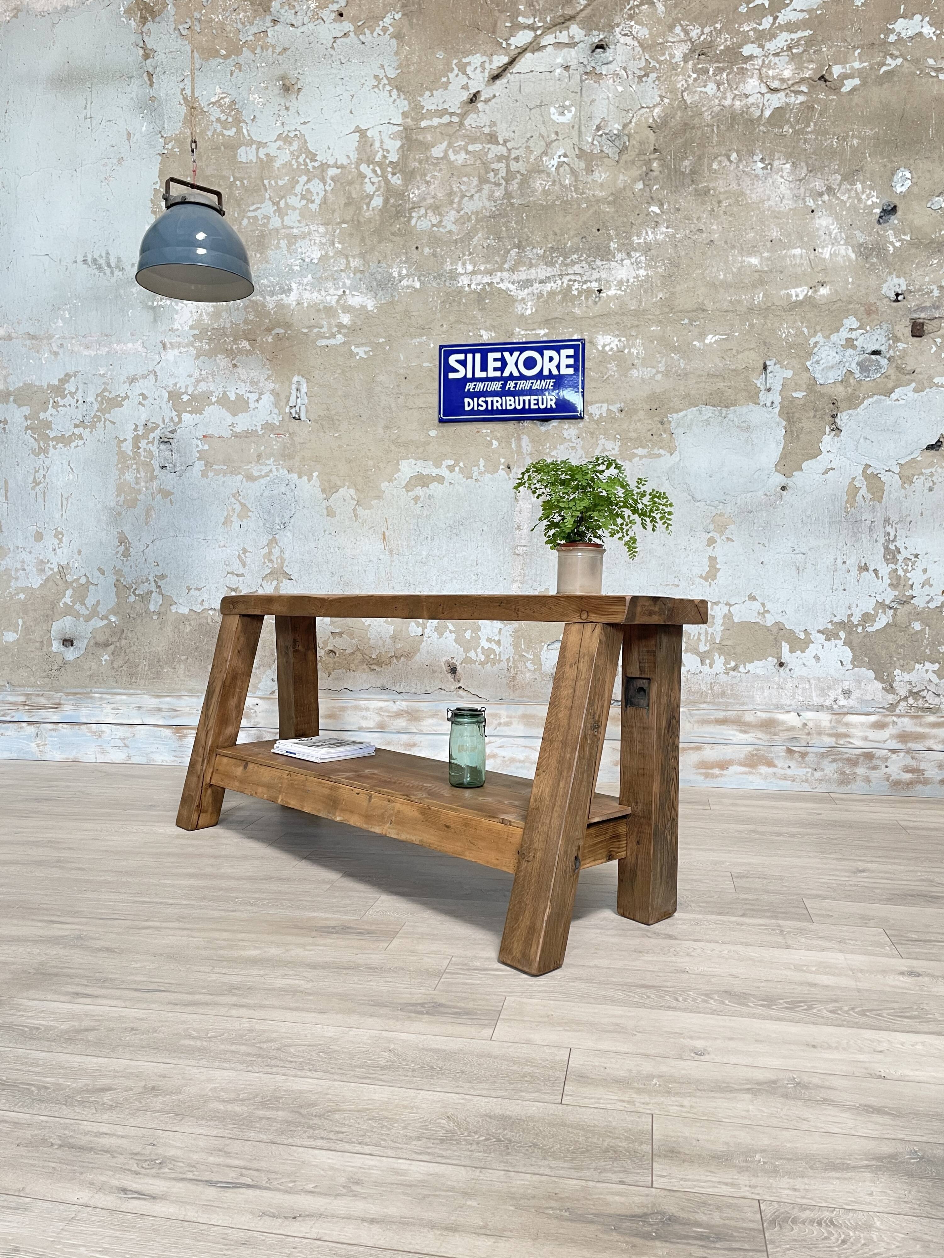Workshop workbench in solid oak