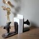 Wooden bookends in the shape of dolphins, vintage 1970.