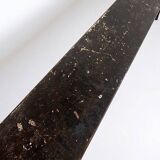 Banc en bois et métal tubulaire noir, 1950