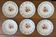 6 antique dessert plates in Sarreguemines faience