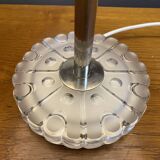 Round table lamp with orange shade 1960s