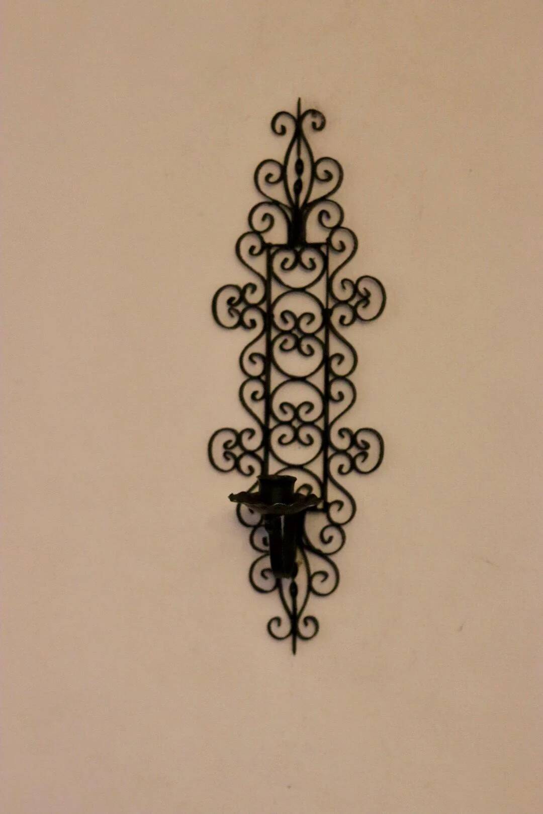 Paire de appliques en métal noir vintage