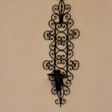 Paire de appliques en métal noir vintage