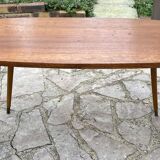 Oval wooden coffee table