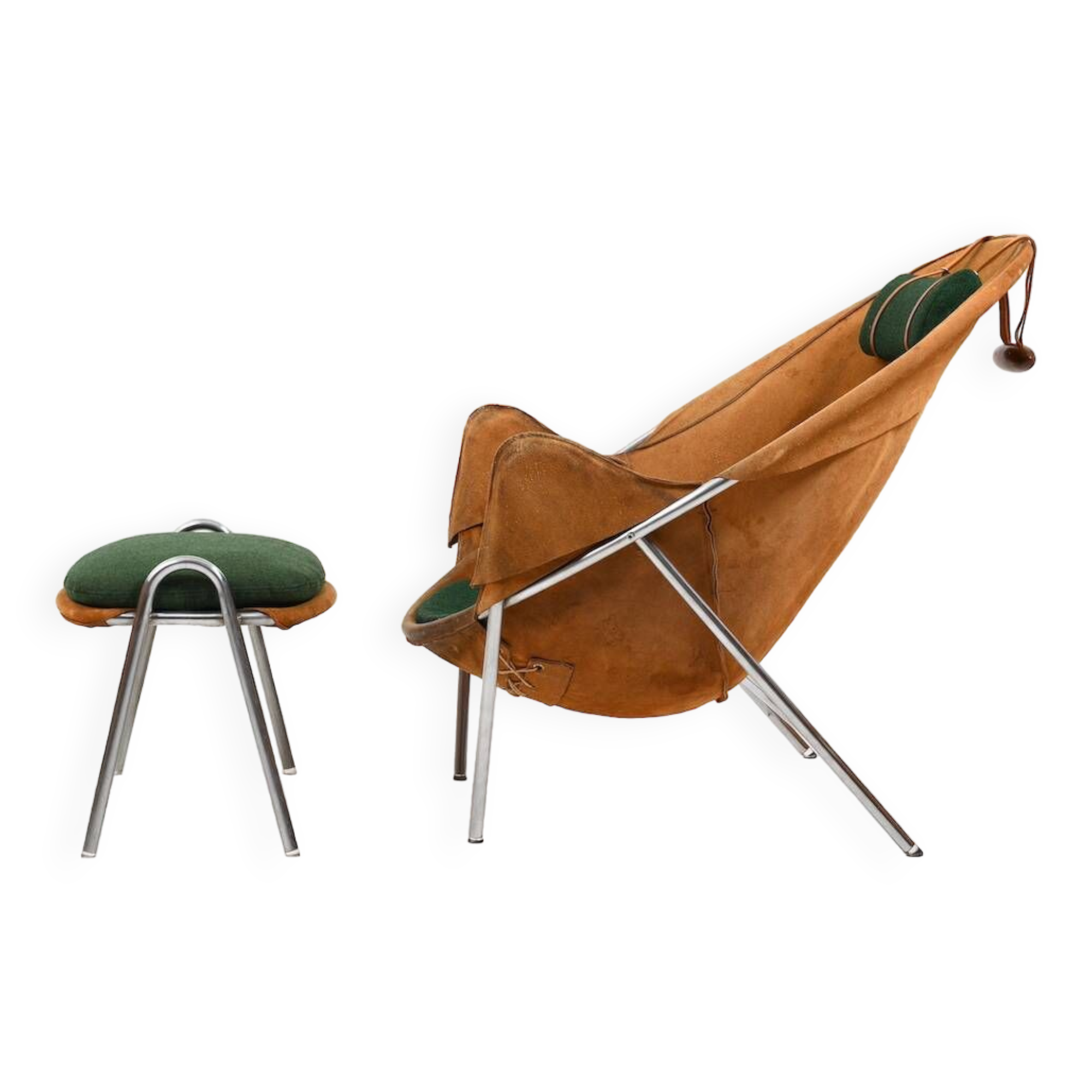 BO-360 Chair and Footstool by Erik Ole Jørgensen for Bovirke 1953
