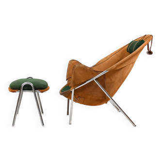 BO-360 Chair and Footstool by Erik Ole Jørgensen for Bovirke 1953