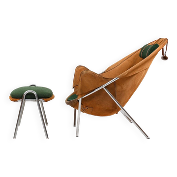 Fauteuil et repose-pieds BO-360 par Erik Ole Jørgensen pour Bovirke 1953