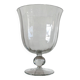 Large Médicis vase in transparent glass on a baluster base.