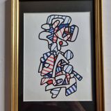 Screenprint after Jean Dubuffet, 1970s, gilded frame under glass, 21 x 31 cm