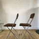Pair of folding chairs eyrel made in france 1970s