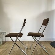 Pair of folding chairs eyrel made in france 1970s