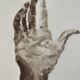 Tableau signé aquarelle monochrome sépia étude statue « la main révèle l’homme »