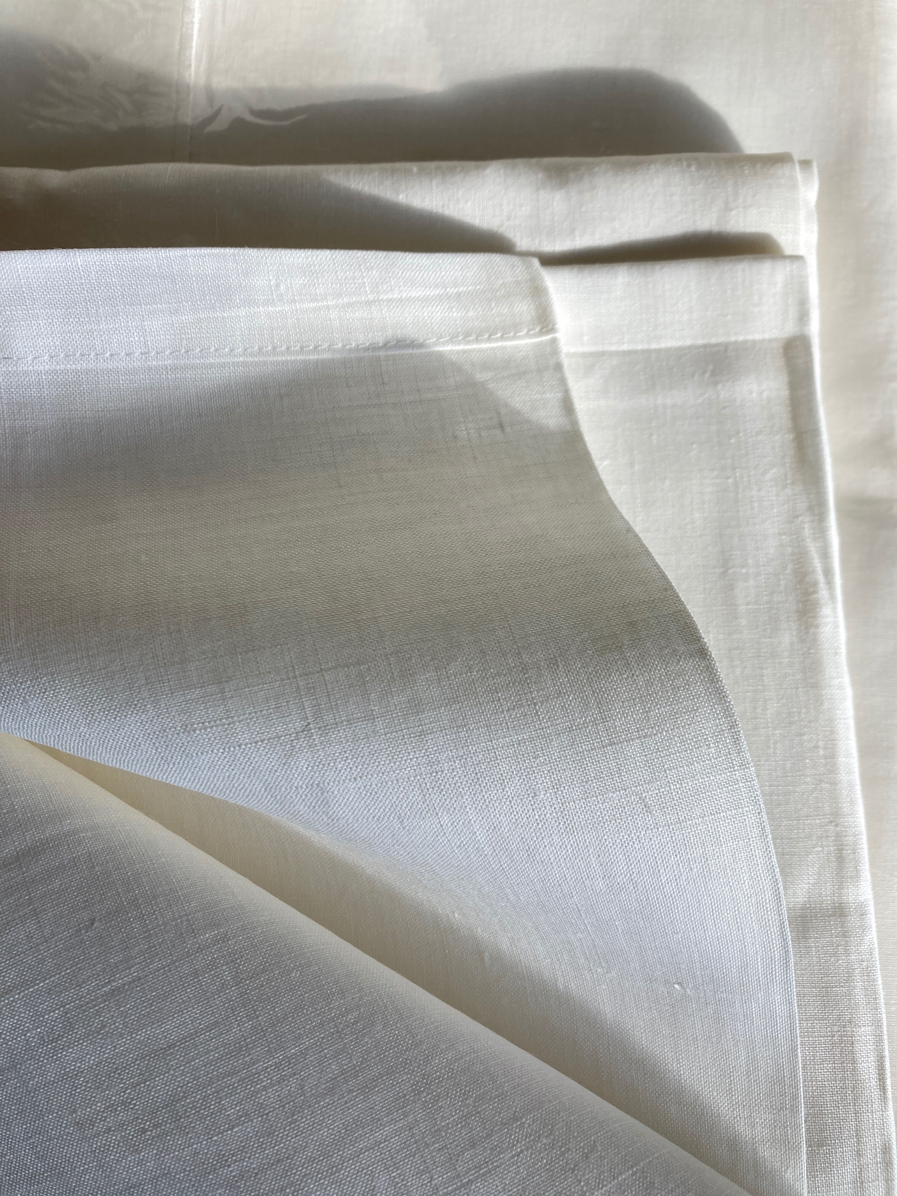 Pair of linen sheets twin beds in Gerardmer canvas reserve linen 1970