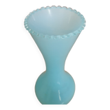 Vase opaline bleu