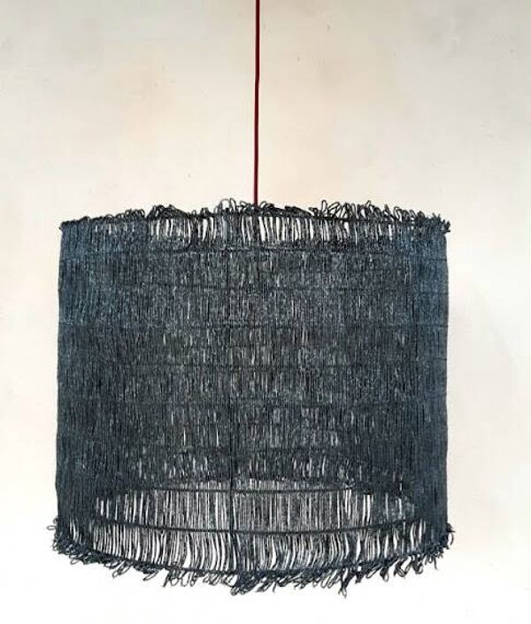 Suspension bohème XXL en perles, 1970