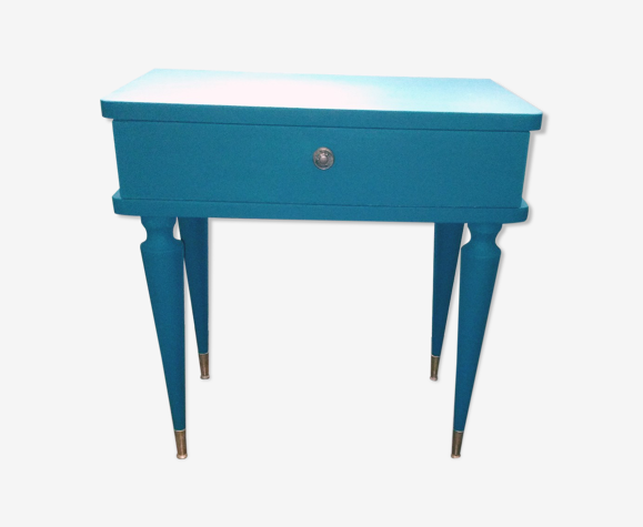 Table de chevet bleu vintage 50/60s | Selency