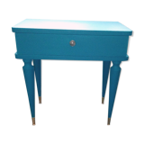Bedside table blue, vintage 50/60s