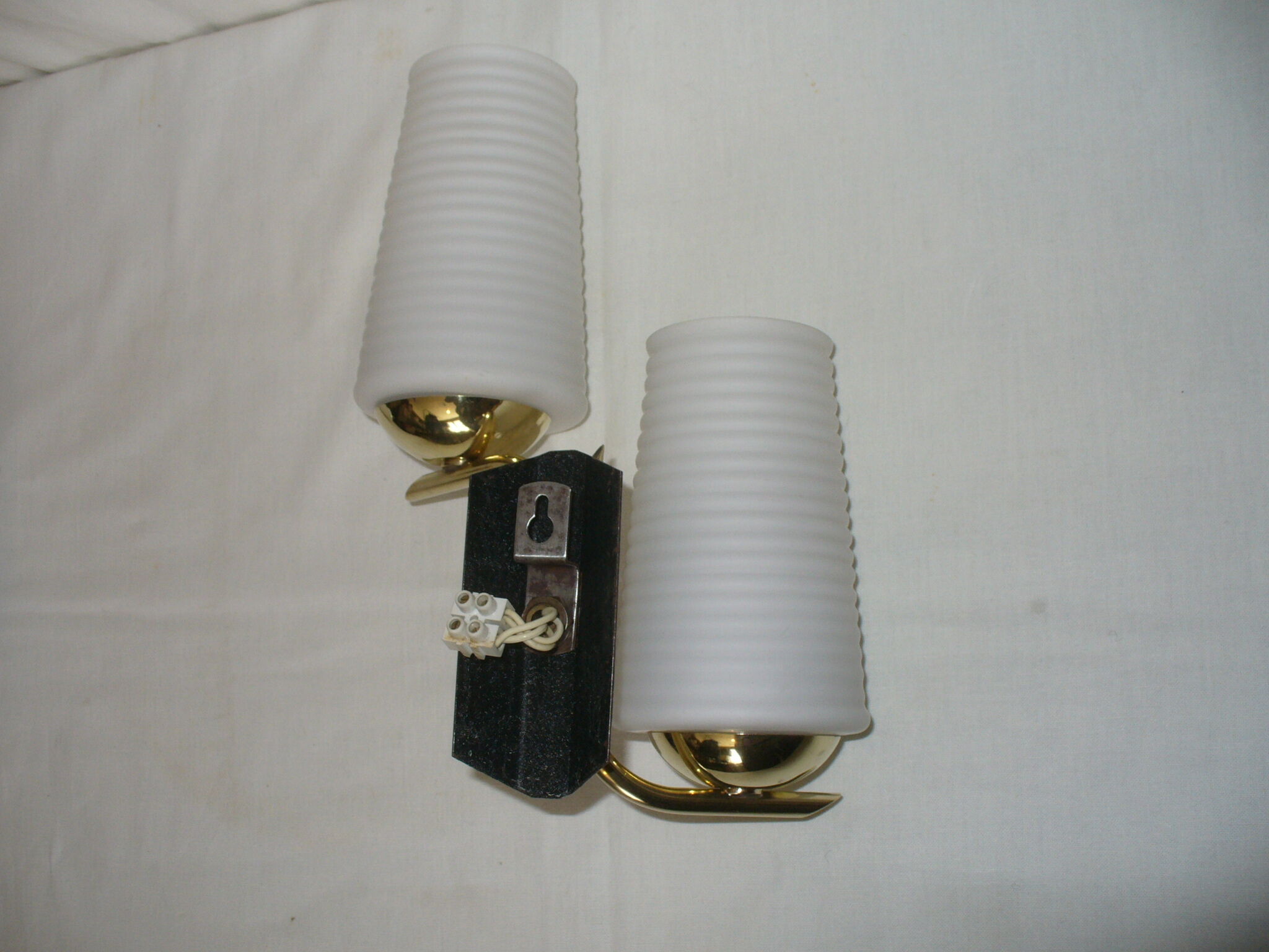 Pair of double wall lamps from the 50s