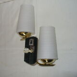 Pair of double wall lamps from the 50s